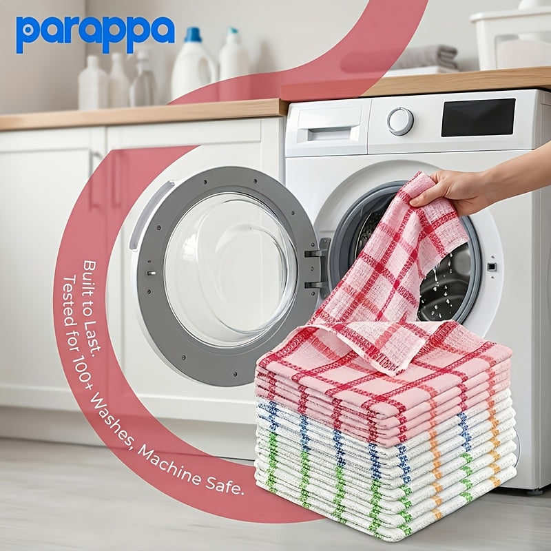 12pcs Kitchen Dish Cloths - Dishwashing and Scrubbing Kitchen Towels, Christmas Holiday Kitchen Towel Set, Super Absorbent Dish Towels, Assorted Colors