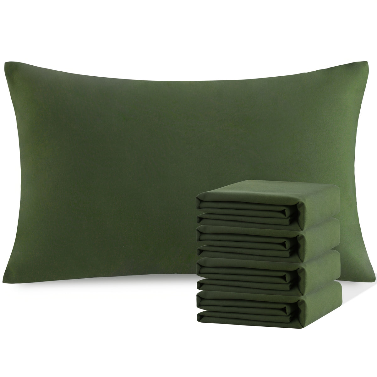 4 Pack 20x30 Brushed Microfiber Pillowcases | Envelope Closure, Soft, Wrinkle-Free, Fade-Resistant, Solid Color, Viscose Blend