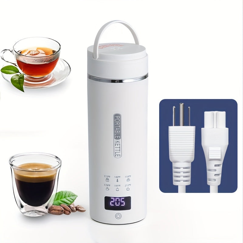 1pc Travel Electric Kettle Portable Small Small Kettle Water Boiler, Water Heater with 6 Temperature Controls, 304 Stainless Steel, Auto Shut-Off And Boil-Dry Protection, BPA-Free, 15.2oz Can Be Applied to Brew Coffee, Brew Flower Tea, Brew Milk