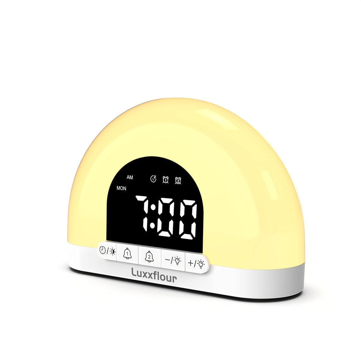 Luxxflour Sunrise Alarm Clock Light Atmosphere Lamp Dual Alarm Clock and Weekday Mode