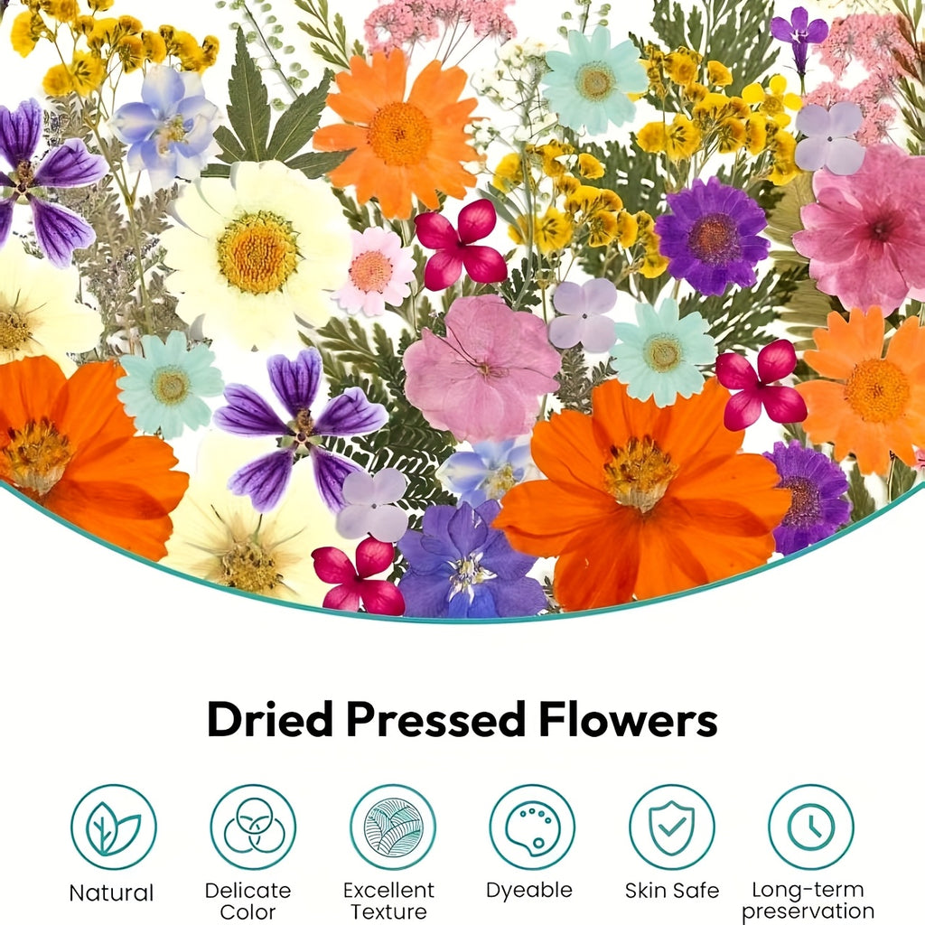 500pcs of Random Materials for Pressed Flowers, Natural Dried Flowers, Resin Molds, Nail Art, Making, Phone Case, Artistic Crafts, Jewelry Making, Scrapbooking, Floral Decorations, Picture Frames, Halloween Decorations, Christmas Gifts, And More