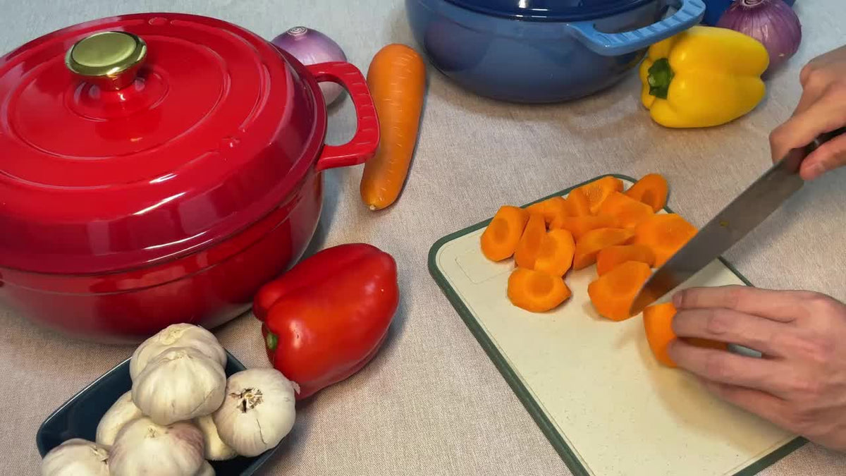 Cast Iron Dutch Oven Pot, Enameled Pot with a Lid, Ideal for Braising, Roasting, Baking, Soups, Stews - Home & Professional Kitchens, Heavy-Duty & Nonstick, Oven Safe Up to 500° F, Dual Handles, Works On All Stovetops-Enamel Pot