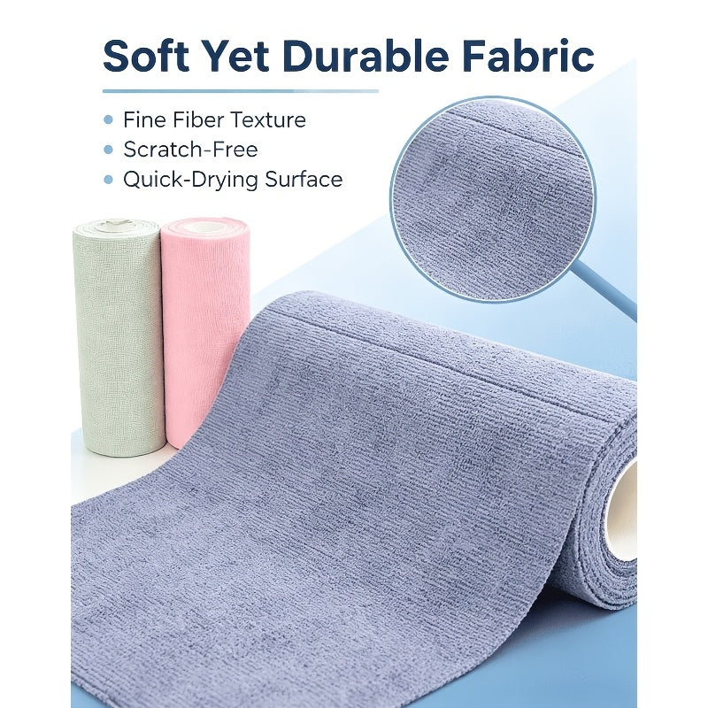 30 Reusable Microfiber Towels, Hand-torn Cleaning Towels, Disposable Napkins, Household Kitchen Towel Rolls, Dish Cloth Replacements, General Purpose Absorbent Kitchen Cloths, Kitchen Supplies, Cleaning Tools, Local Warehouse Shipping.Festival Gift.