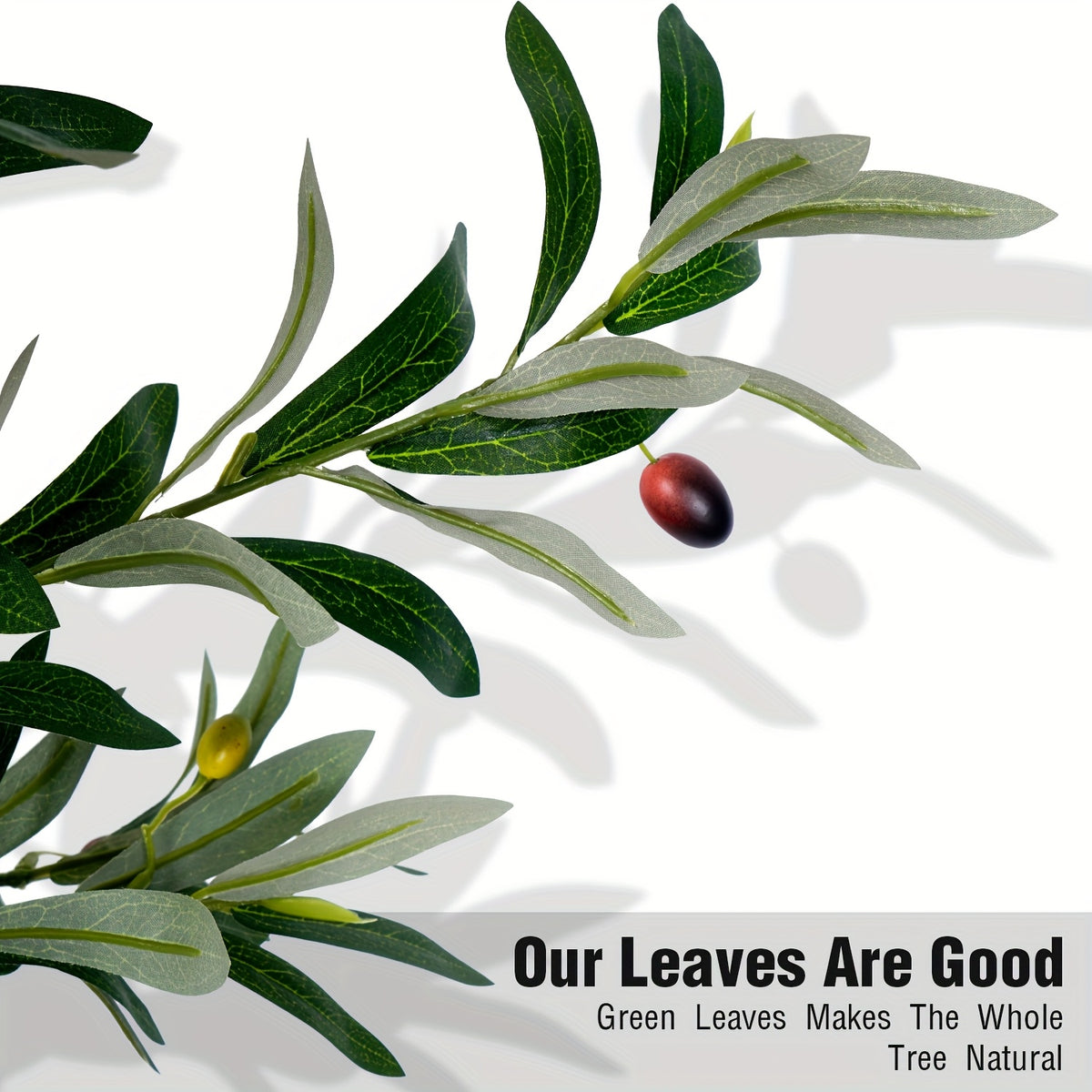 5/6/7FT Multi-Trunk Artificial Olive Tree, Lifelike Faux Tree With Abundant Leaves & Realistic Olives, Instant Landscaping, Pre-Potted Mediterranean Farmhouse Decor For Home Office Porch, Low Upkeep Housewarming Present