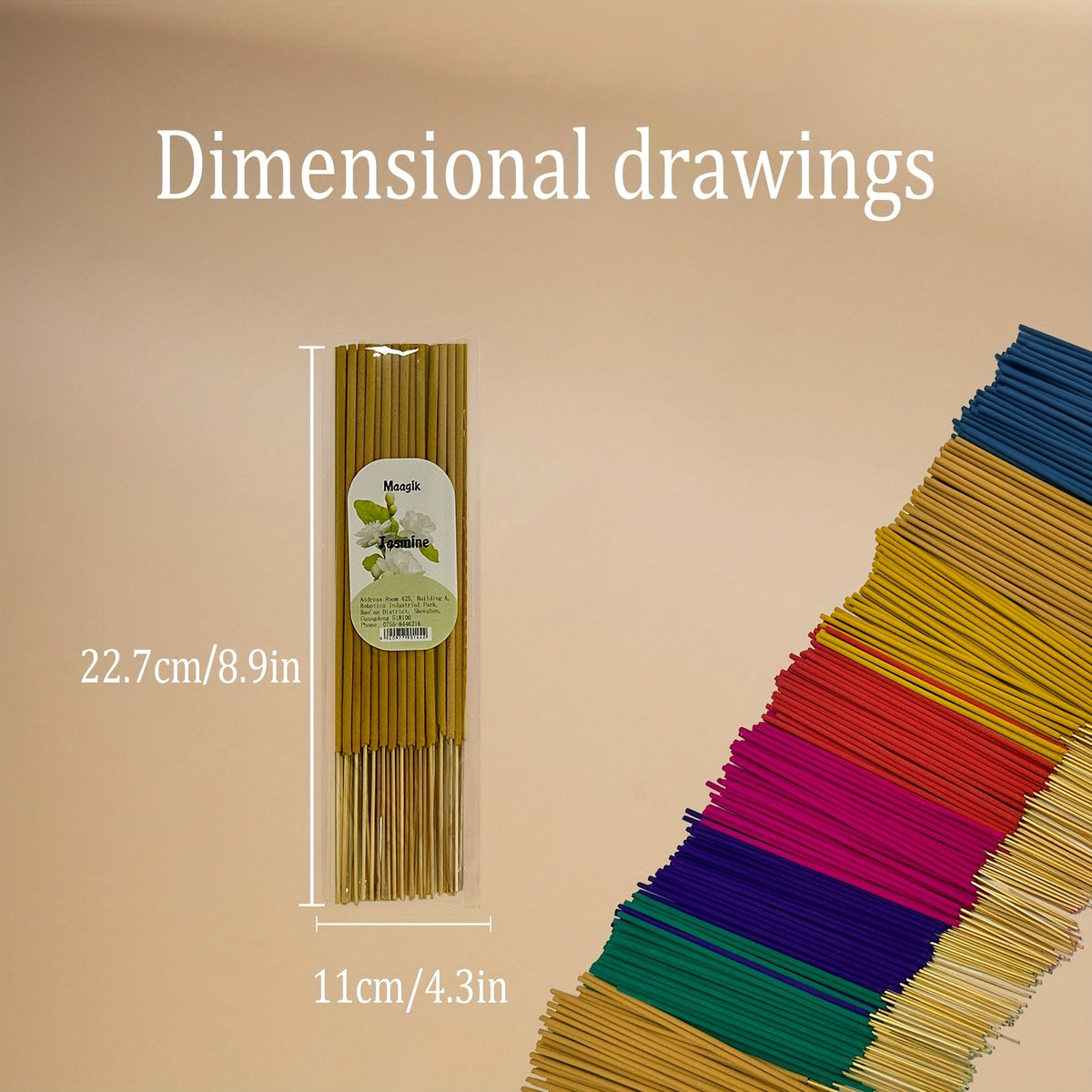 400/200/50/40/10pcs Incense Sticks - Suitable for Home, Office, Yoga, Meditation,, Long-Lasting Fragrance Gift for Christmas and Halloween