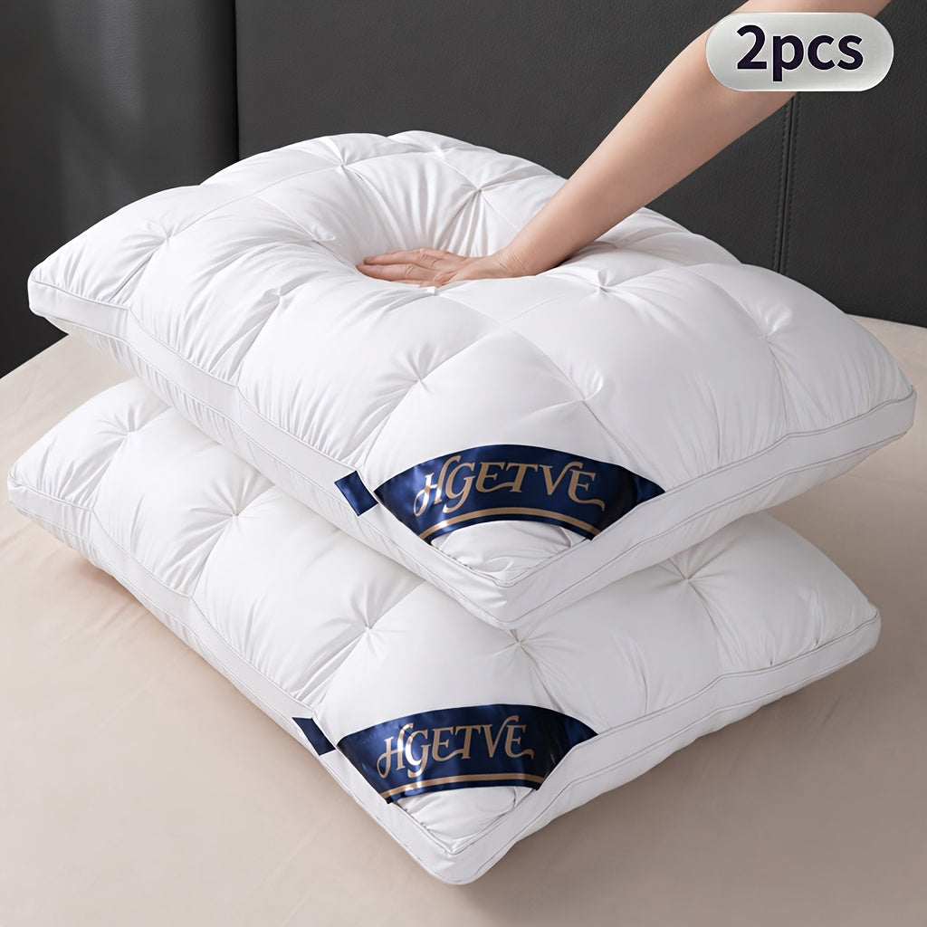 2pcs Hotel-quality Sleep Pillow, Soft And Fluffy for Better Sleep, Hypoallergenic And Breathable Fabric, High-loft Pillow Core, Ergonomic And Comfortable Neck Protection, Resistant to Deformation Over Time, King/Queen Size, Holiday Gifts.