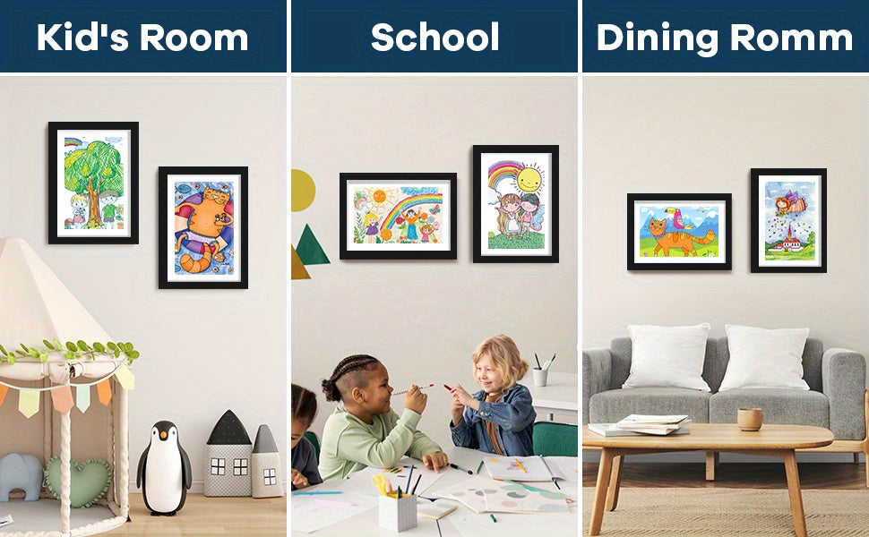 1/ 2/ 4/ 8 Pack Kids Artwork Frames Changeable, 8.5x11in Kids Art Frames Front Opening, Children Art Projects Kids Art Frames Picture Frames For Kids Drawing, Crafts, Photos, Holds 130pcs, Kids Christmas Gifts, Stocking Stuffers