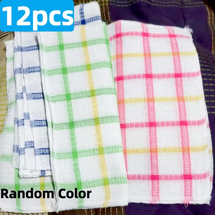 12 Kitchen Dishcloths, Soft and Absorbent Cloths, Household Cleaning Tools, Reusable and Durable Kitchen Cloths, Home and Wedding Decorations
