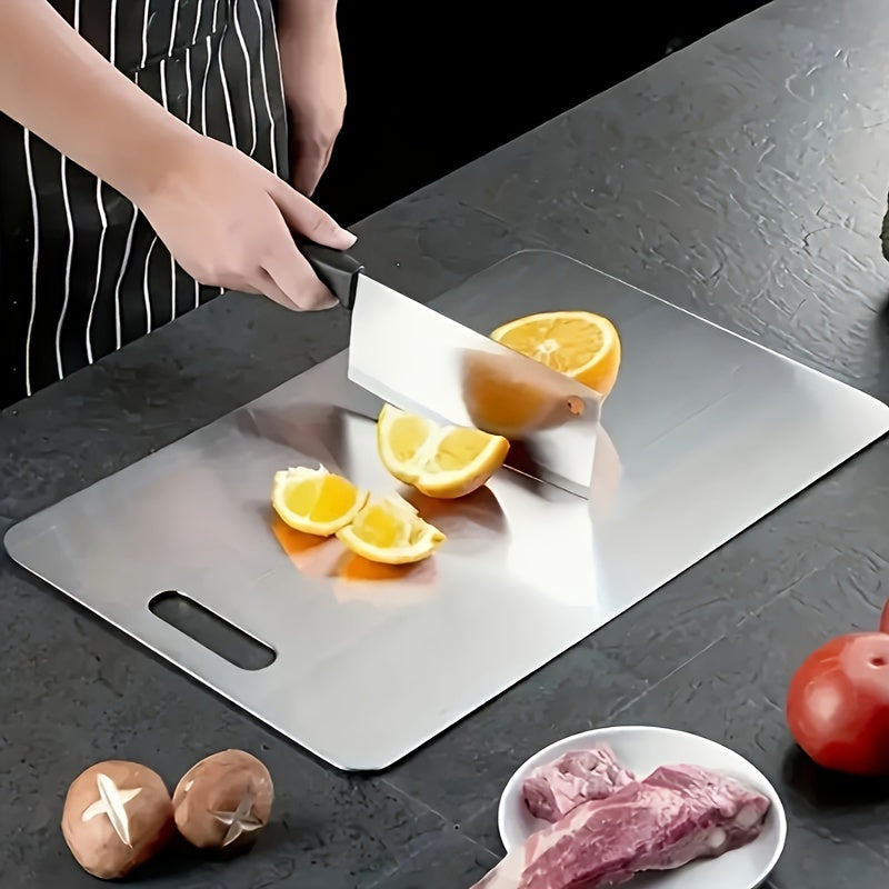 3pcs Premium Stainless Steel Cutting Board Set- Durable, Easy to Clean, Kitchen Ready, Space-Saving, Rust-Resistant, and BPA-Free, Safe for Food Preparation