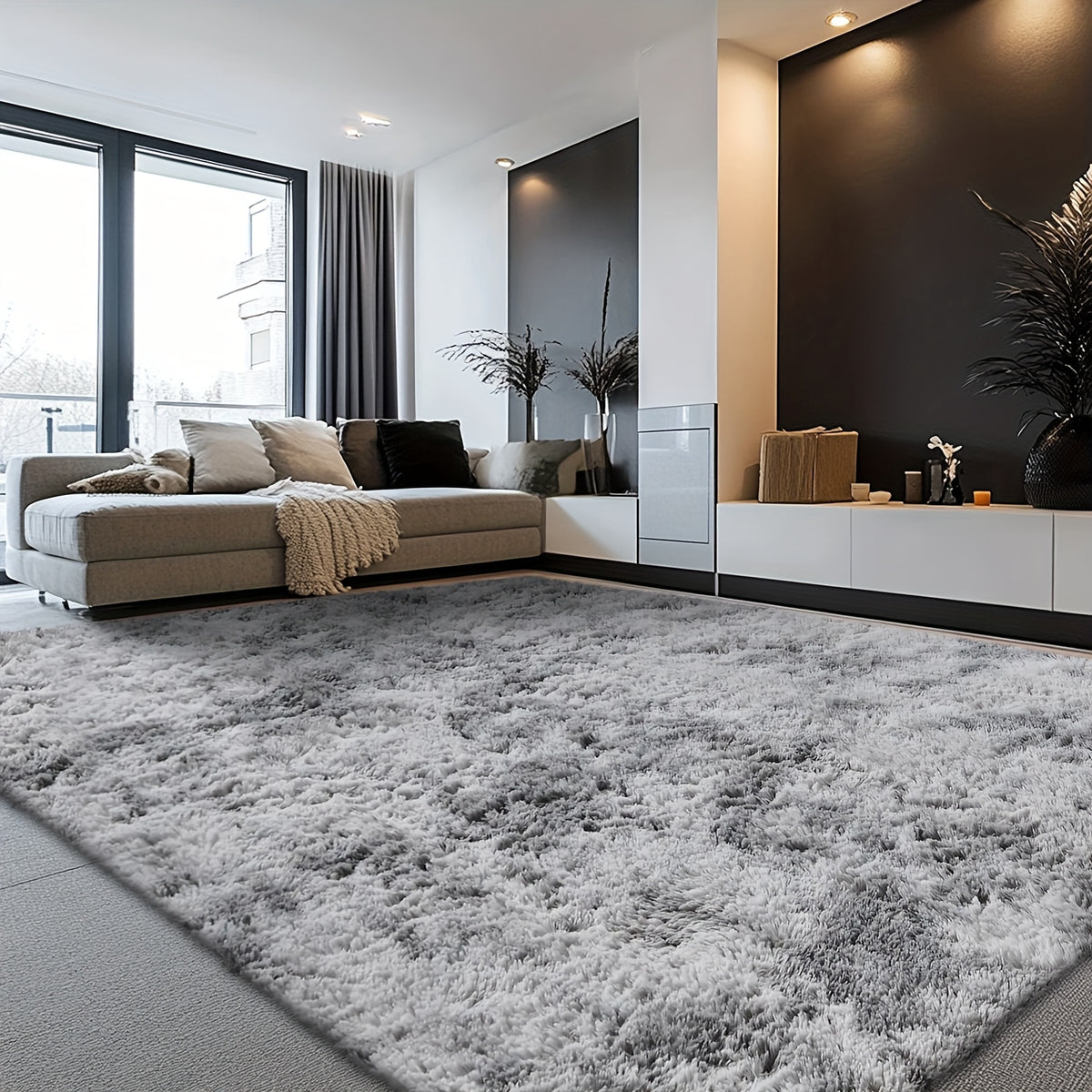 Rugs for Living Room, Super Soft Fluffy Shaggy Area Rugs for Bedroom, Cozy Floor Mats, Plush Indoor Carpet for Kitchen, Faux Rug for Room, Home Decor, Housewarming Gift, Door Mat