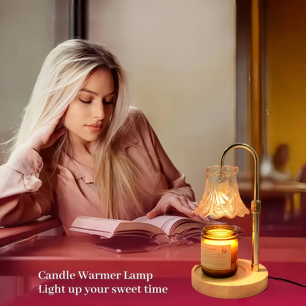 2-Pack Flower Candle Warmer Lamp, Adjustable Height, With Timer Dimmer, Room Decor Wax Melt Warmer For Scented Wax, Gift For Mom (no Bulb Included)
