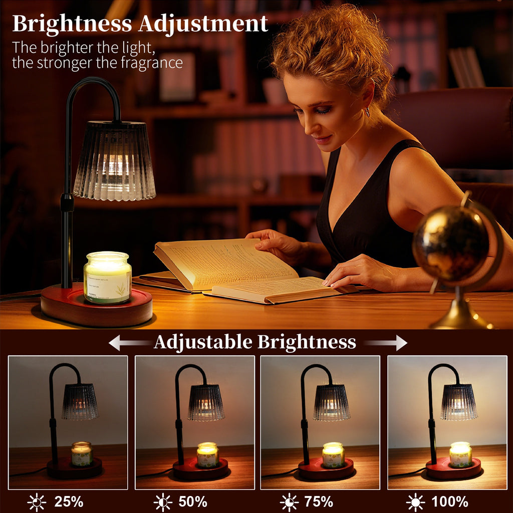 Dimmable Candle Warmer Lamp with Timer, Ideal Birthday Presents for Moms And Women, Perfect Housewarming Gifts for New Home Decor, Wax Melt Warmer for Jar Candles (Bulb Not Included)