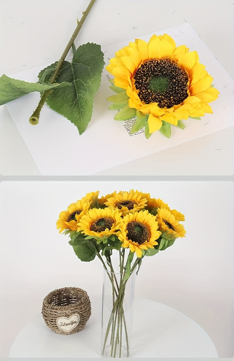 20/10Artificial Sunflowers. Suitable for Home Decor, Outdoor Decoration, Weddings, Churches, Schools, Photography Props, Restaurant Furnishings And Internet-famous Photo Backdrops. Also Ideal As Mother's Day Gifts And Party Centerpiece Decorations