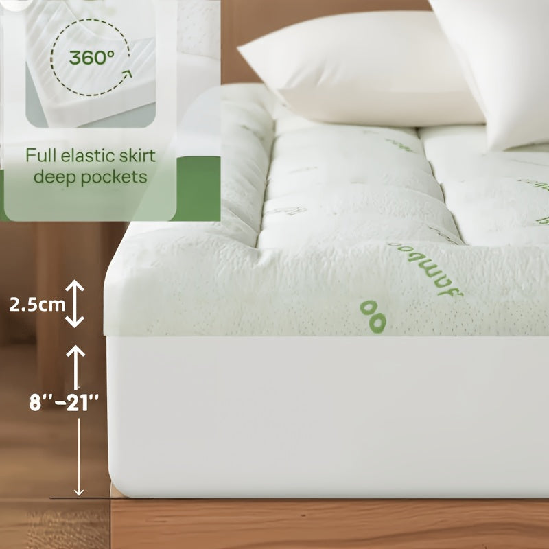 Cooling Mattress Topper Washable Soft Mattress Pad Bed Mattress Topper with 8-21" Deep Pocket