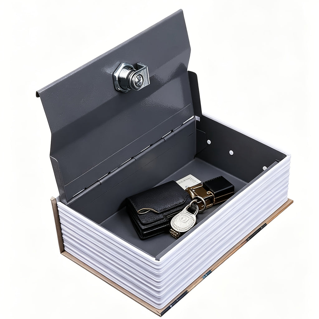 1pc Bookcase, Hidden Bookcase Storage Box, Desktop, Drawer Storage Box with Key Lock, Piggy Bank Money Box for Multi-Function Collection, Money Jewelry, Confidential, Personal Belongings Storage