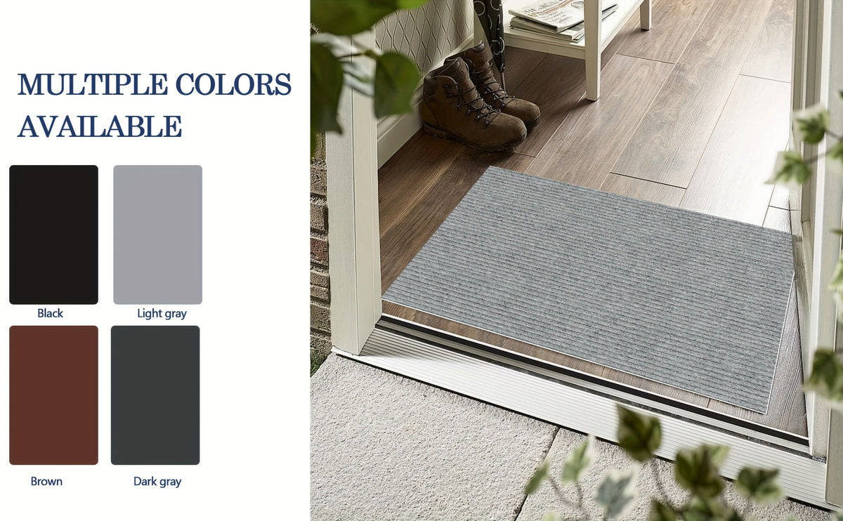 Indoor Door Mat with Non-Slip Rubber Backing, Low-Profile Absorbent Entryway Mat in 4 Colors and 7 Sizes for Front Doors, Hallways and Pet Entrances
