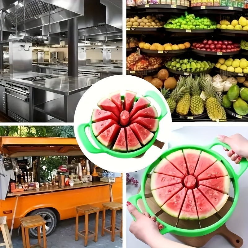 1pc Watermelon Slicer, Creative Watermelon Cutter, Stainless Steel Watermelon Divider, Reusable Watermelon Slicer, Fruit Divider - Kitchen Creative Gadgets, Kitchen Supplies, Kitchen Supplies Accessories