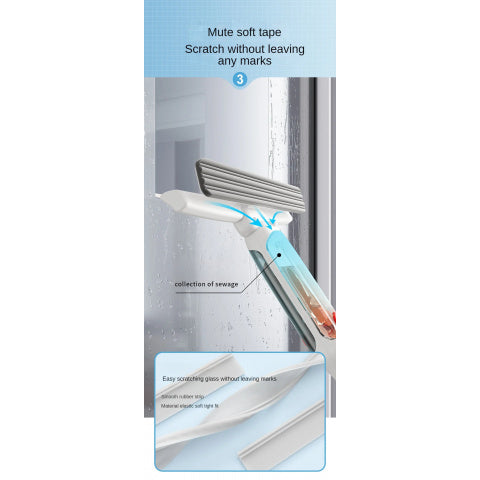 3-in-1 Glass Cleaning Kit: Spray, Wash & Squeegee - Perfect for High Windows, Shower Doors & Car Windshields - Essential Home Cleaning Tool - for All Homeowners - Suitable for Everyday Cleaning