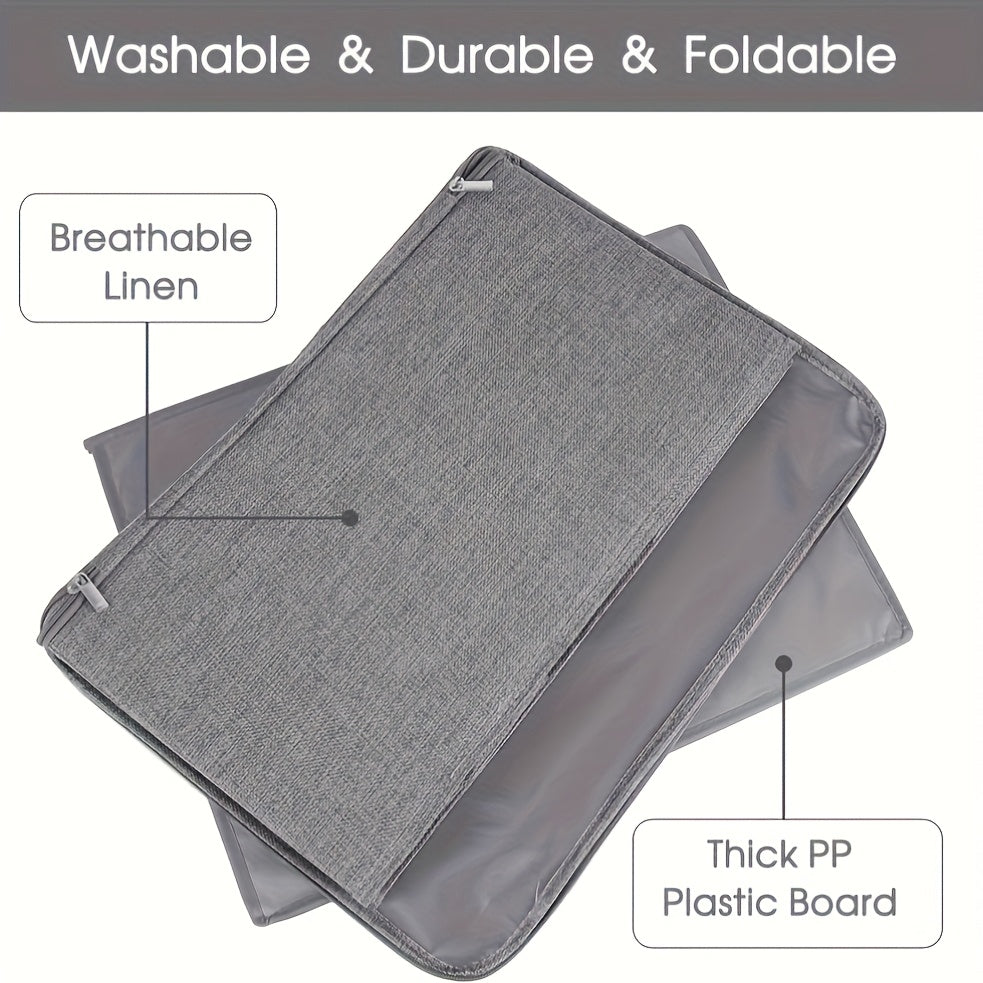 4-Pack, Extra Large Clothes and Quilt Storage Boxes, Foldable Waterproof Storage Bags for Organizing Clothes and Quilts, Suitable for Wardrobes, Bedrooms, Kitchens, Books, Multi-Functional Storage Organizer Boxes