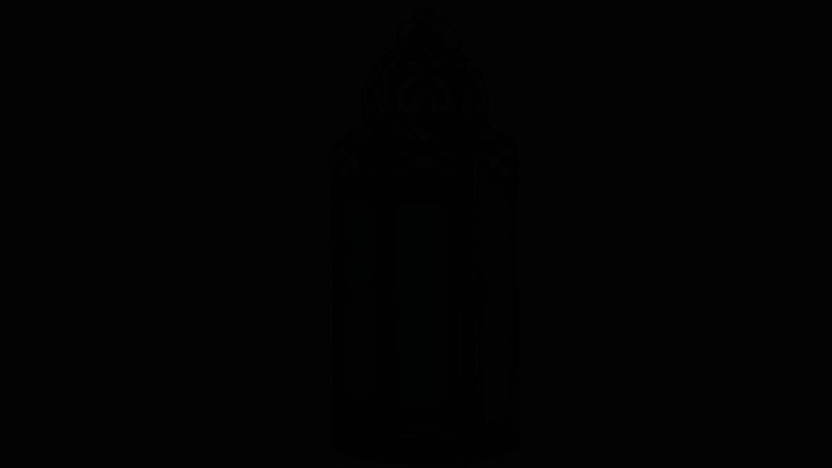 Decorative Moroccan Candle Lantern Holder, Medium, 10.5" Tall