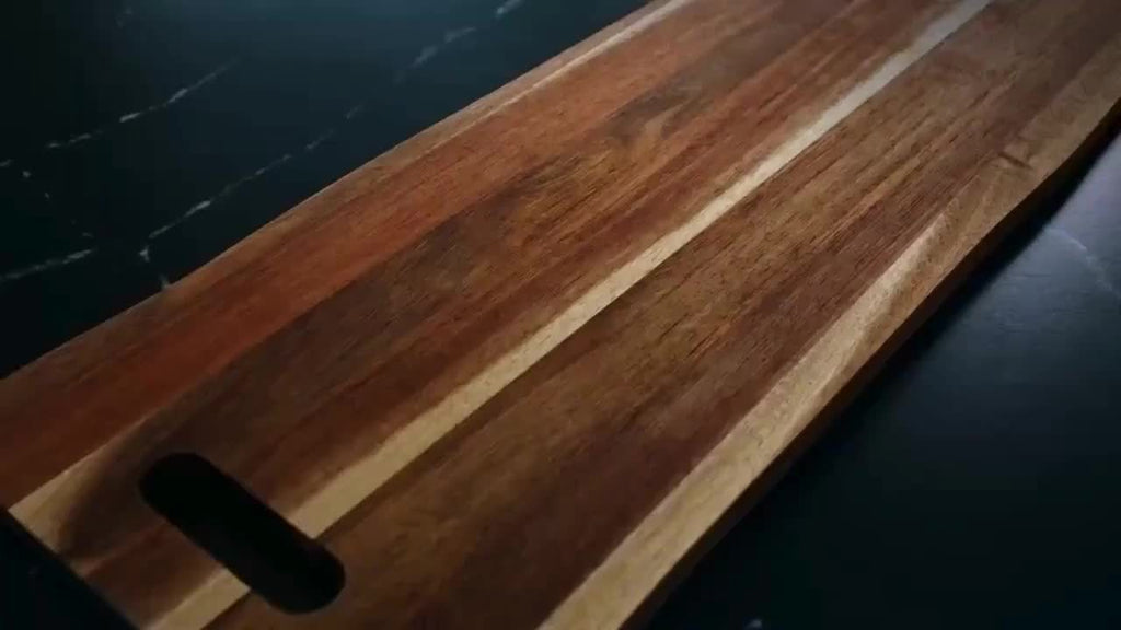 36X12 Inch Extra Large Acacia Wood Charcuterie Board & Cutting Board with Handles, 3Ft Rectangular Cheese Serving Platter for Meat Appetizers, Oversized Grazing Board Food Display Tray for Party Entertaining Housewarming Mother'S Day Gifts BBQ