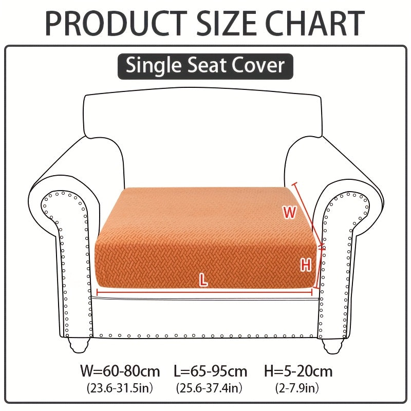 1pc of Wear-Resistant And Non-Slip Sofa Cover, Elastic Stretch L-Shaped Furniture Protector, Suitable for 3/2/1/4 Seat And Sectional Sofas, Made of Polyester Jacquard Fabric, Machine Washable, Ideal for Living Room, Bedroom