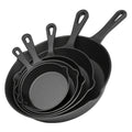 Pre-Seasoned Cast Iron Skillet Set, 4 or 5 Piece Cookware Options for Frying, Sautéing, Oven Cooking, Grilling and Indoor or Outdoor Meals