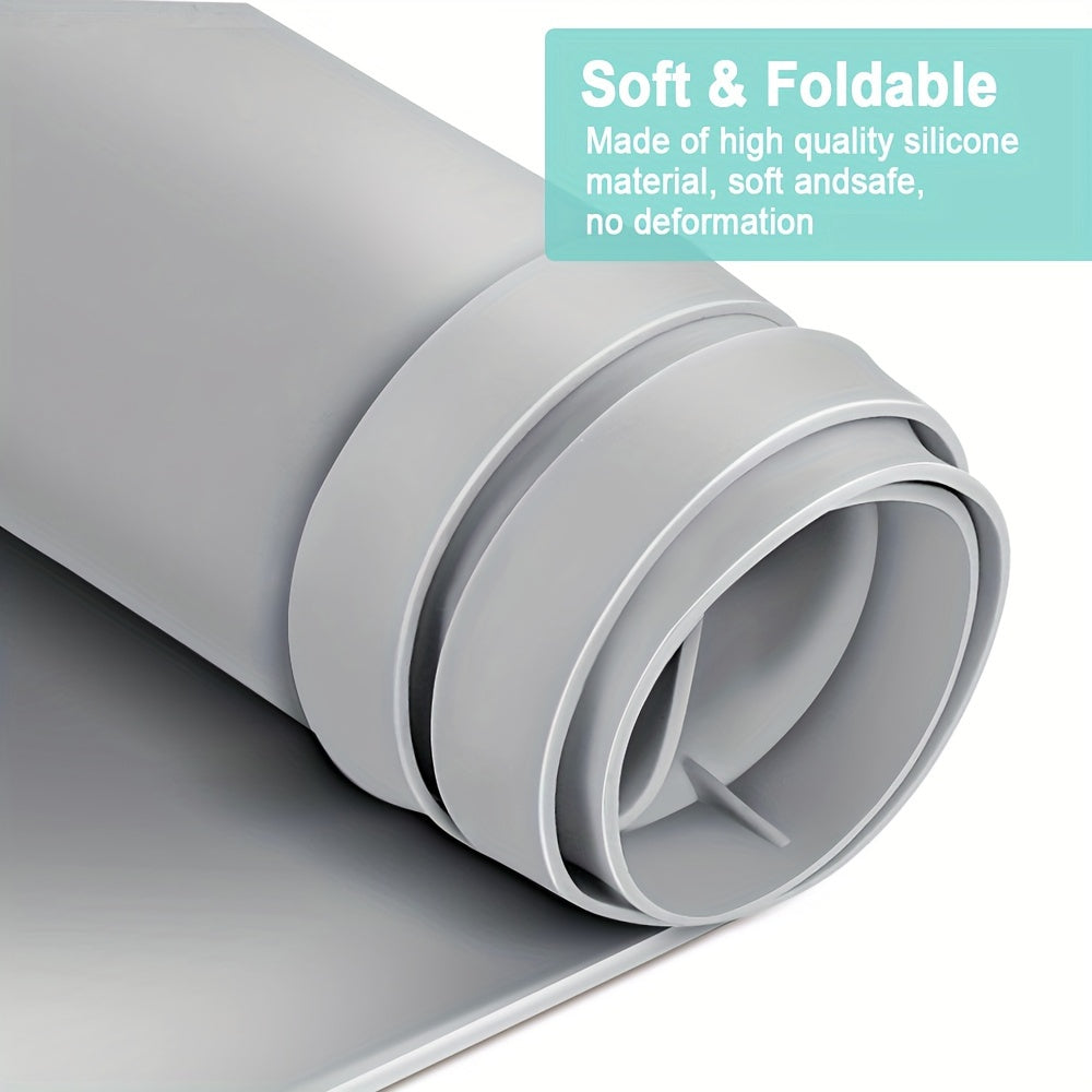 Waterproof Kitchen Undersink Mat, 34" X 22" Silicone Undersink Mat For The Bottom Of The Kitchen Sink, Undersink Drip Tray Liner For Kitchen Bathroom Cabinets, Can Hold Up To 3, 3 Cups Of Liquid.