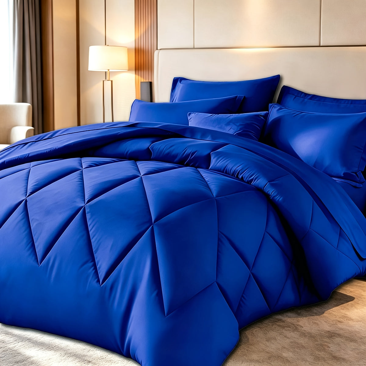 2/3pcs Solid Color Diamond Pattern Large And Extra-Large Bed Set Soft Comfortable And Lightweight Fabric Breathable Quilt Easy to Care Equipped with Quilts And Pillowcases Luxurious Quality And Ideal Gift, Random Color