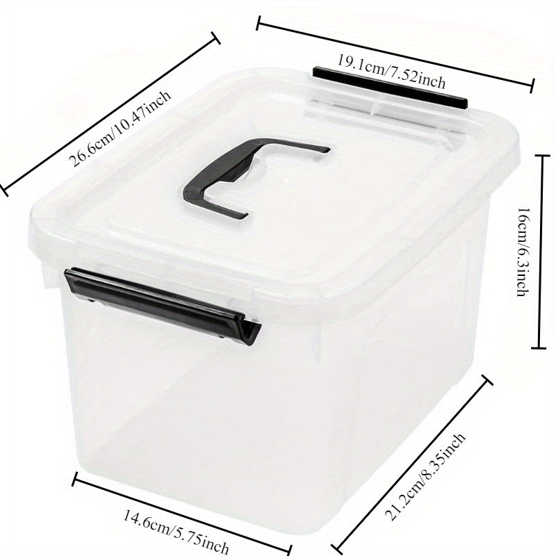 3/6-Pack Clear Plastic Storage Boxes With Locking Latches, Stackable Organizer Containers For Home Office Closet Organization, Heavy-Duty & Space-Saving Bins, 6QT Multipurpose Lockable Design, The Best Gifts For Thanksgiving And Christmas