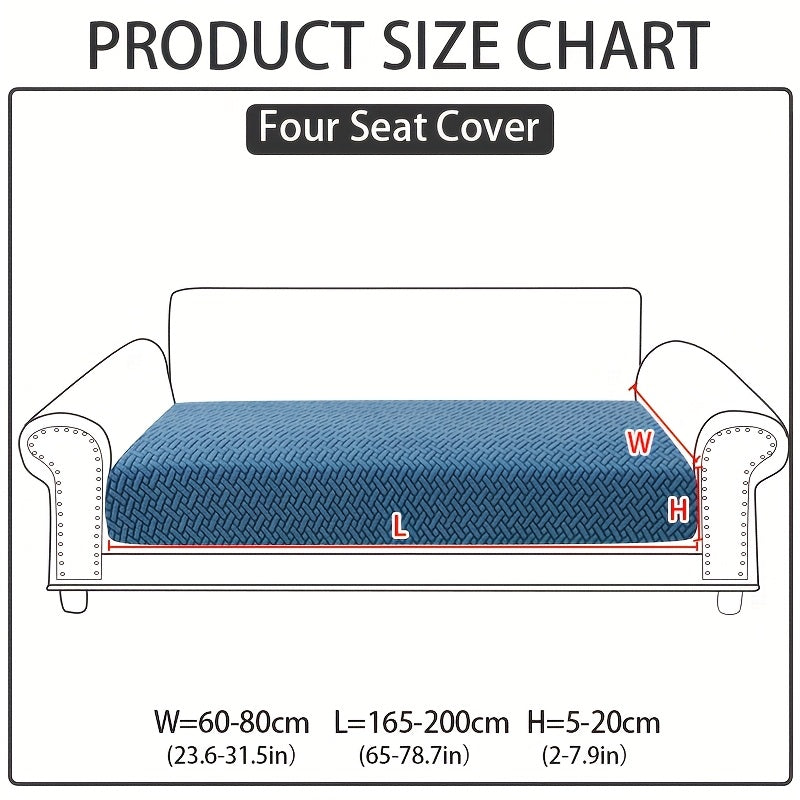 1pc of Wear-Resistant And Non-Slip Sofa Cover, Elastic Stretch L-Shaped Furniture Protector, Suitable for 3/2/1/4 Seat And Sectional Sofas, Made of Polyester Jacquard Fabric, Machine Washable, Ideal for Living Room, Bedroom