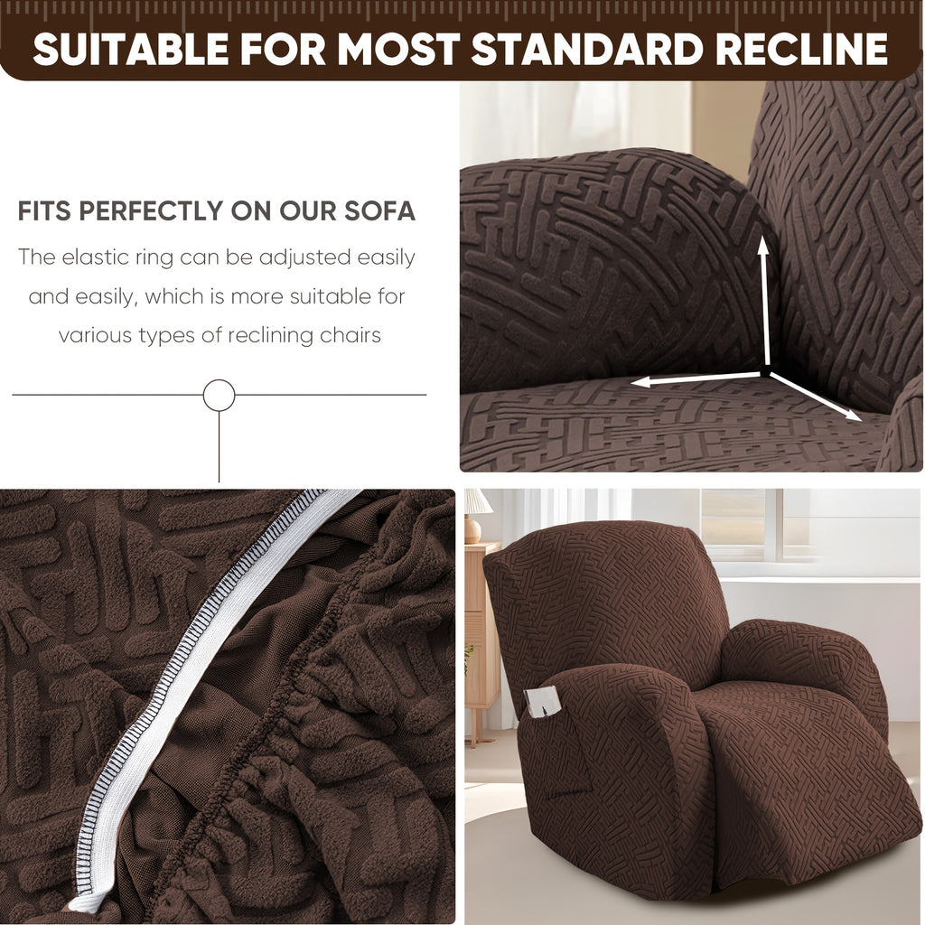 1SEAT 2026 NEW Recliner Slipcovers, Four Seasons Stretch Recliner Slipcover with Pocket, Removable, Washable, And Soft Recliner SlipChair Cover Suitable for Living Room Sofa Cover Home Decor, Easter Decorations for Home, St Patricks Day.