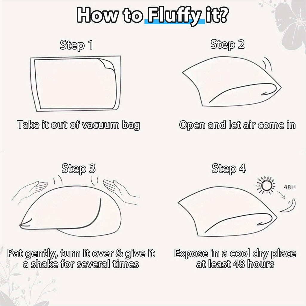 Zippered Pillow Inserts, 4-Pack Fluffy Polyester Cushion Fillers in Square and 12 x 20 Inch Rectangular Sizes, Machine Washable for Sofa and Bed