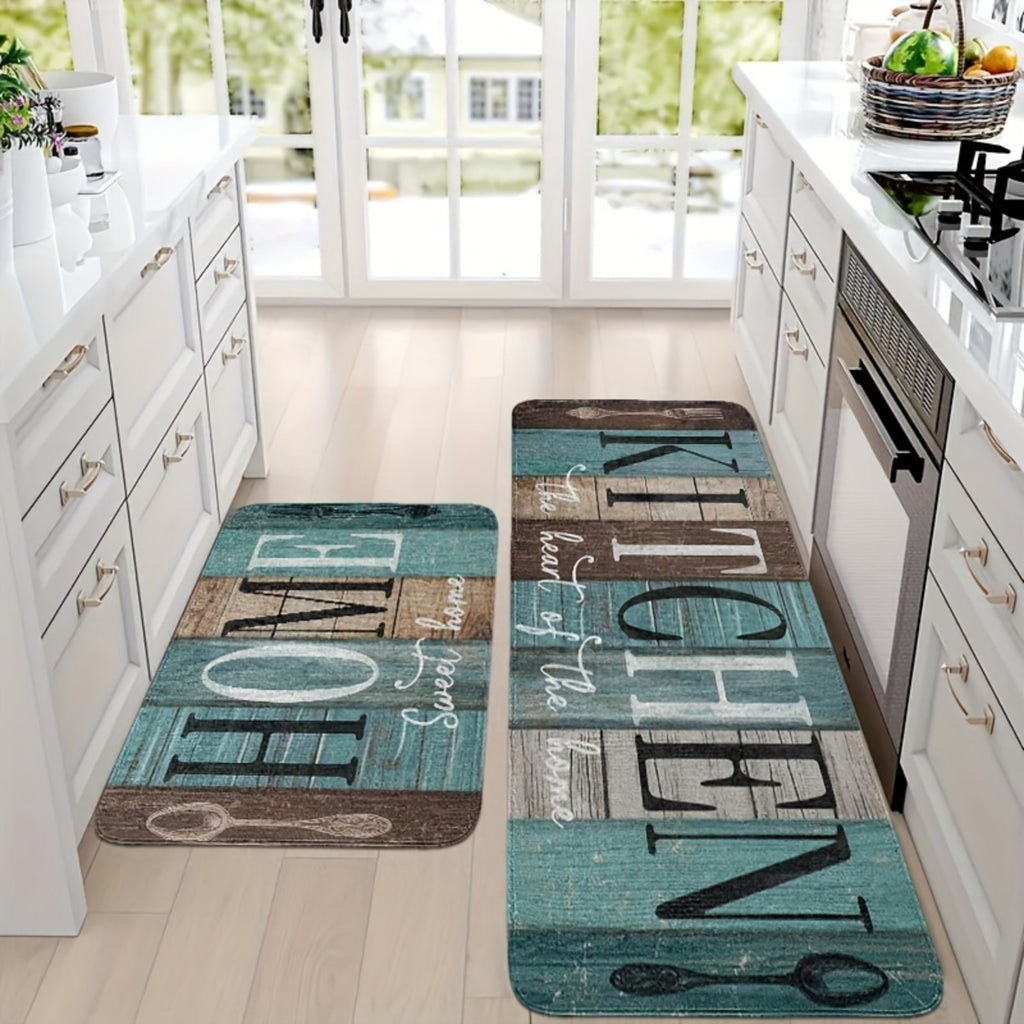 3pcs Farmhouse Style Kitchen Floor Mat Set, Rectangular, Soft, Suitable for Kitchen, Bathroom, Bedroom And Living Room, Home Decoration, Kitchen Rugs, Gifts for Friends And Family, Kitchen Accessories, Halloween Decorations