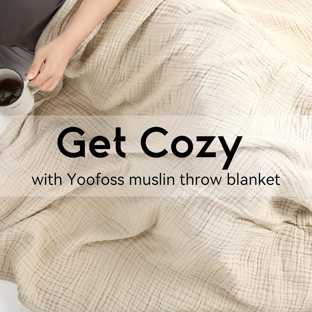 100% Cotton Muslin Blanket 6 Layer, Soft Morandi Color Gauze Blanket for Couch & Bed, Lightweight & Breathable Blanket for All Season, Machine Washable