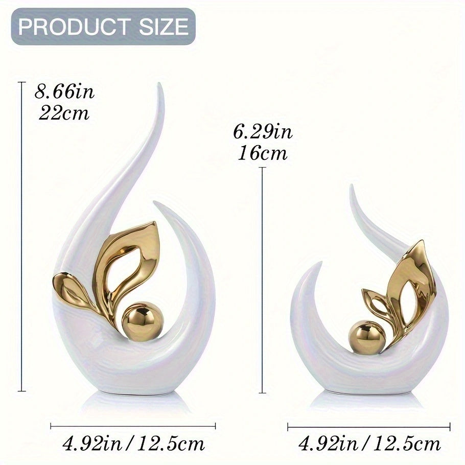 Size Two-Piece Set, Living Room, Wine Cabinet, TV Cabinet Ornaments, Light Luxury, Entry, Entrance, Home Decorations, Resin Statue Ornaments