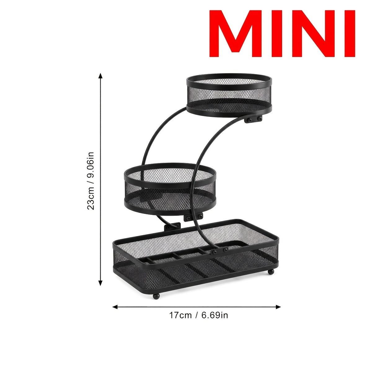 3-tier Metal Bathroom Storage Rack, Includes A Spray Bottle | Hooks - Space-saving Countertop Organizer For Cosmetics, Skincare, And Toiletries | Rust-resistant Diamond Mesh Design | Sturdy And Durable, Suitable For Vanities, Bathrooms, Wardrobes