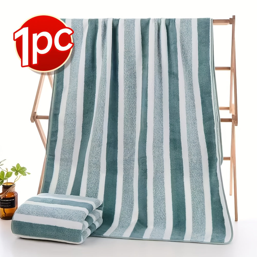 1/4pcs Striped Bath Towel Set, Beach Towel Bath Towel, Absorbent And Quick-Drying Shower Towel, Super Soft And Skin-Friendly Bathing Towel, for Home Bathroom, Ideal Bathroom Supplies Family Essentials. 70X140Cm/27.6X55.1 Inches