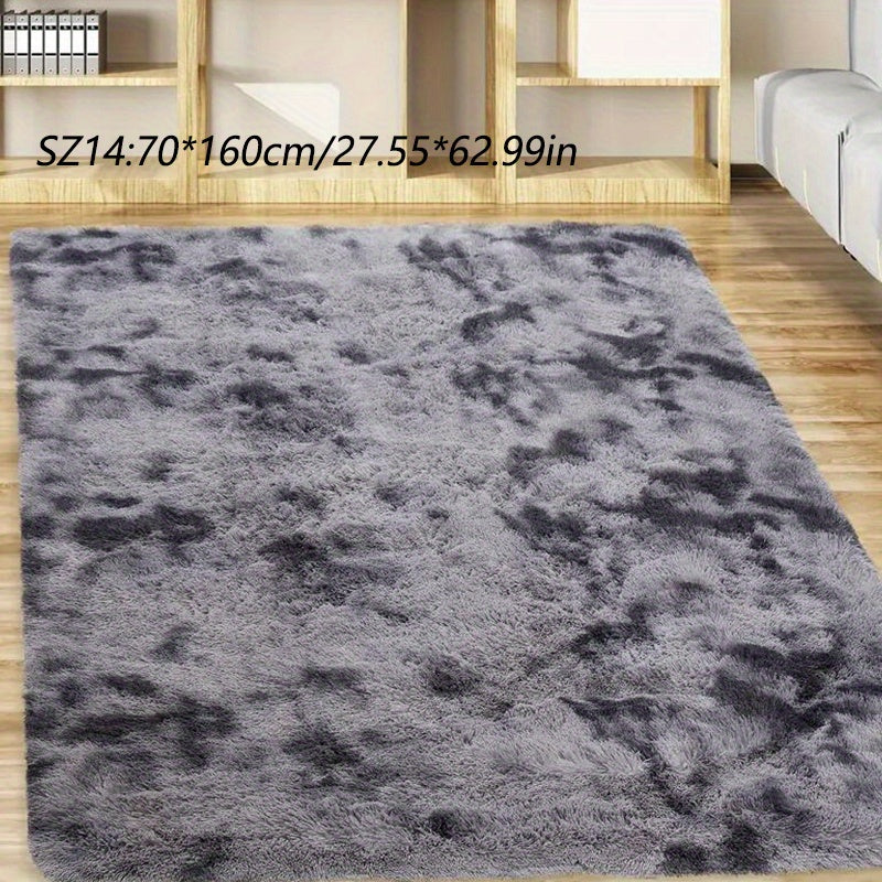A Luxurious Square Tie-Dye Rug Made from Upgraded Soft Plush Fabric, Available in Various Colors. It Features a Non-Slip Backing, Is Absorbent And Durable, And Can Be Machine Washed, Making It Perfect for Living Rooms, Offices, Bedrooms, Home Decor