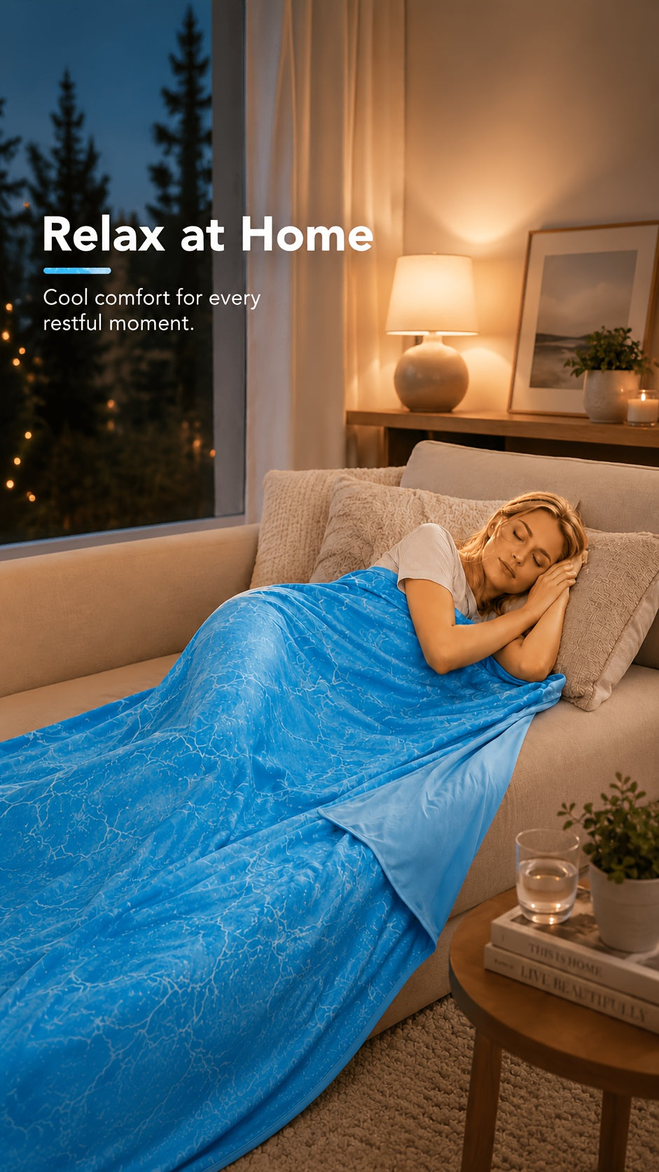 Cooling Blanket for Hot Sleepers, Lightweight Breathable Summer Blanket, Soft Cool-Touch Fabric, Machine Washable Bed & Sofa Blanket for Bedroom, Guest Room, Home Office, Travel And Everyday Indoor Use