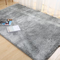 Shaggy Bedside Area Rug, Soft Fluffy Non-Slip Plush Floor Carpet for Bedroom and Living Room Decor in Six Colors and Four Sizes