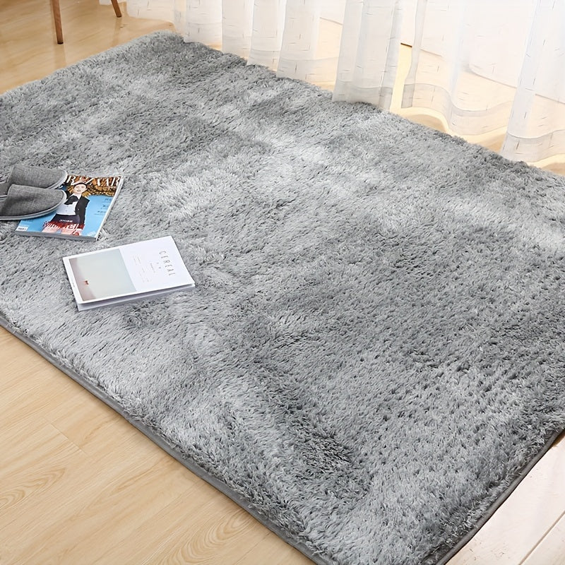 1pc Fluffy Area Rugs For Living Room, Shaggy Plush Rug For Bedroom, Soft Non Slip Floor Carpet For Bedside, Indoor DéCor