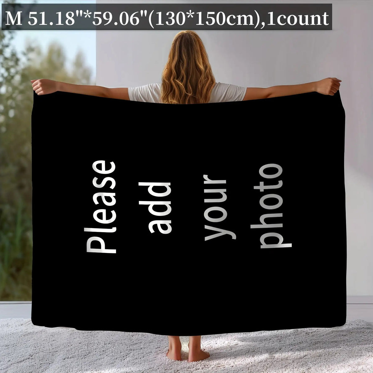 1pc of 280gsm 2DCustomized Photo Flannel Blanket- Soft, Warm, and Cozy| Perfect for Home, Travel and Office| Perfect Birthday and Anniversary Gifts| Modern Style with Printed Design| All-season Comfortable, Personalized Blanket