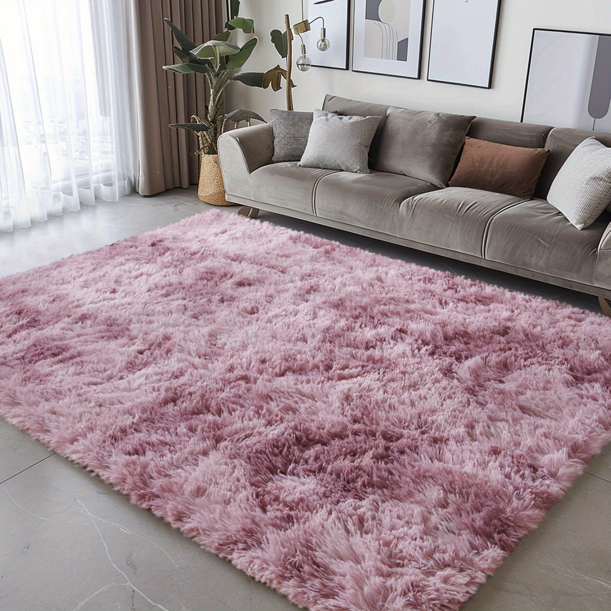 Rugs for Living Room, Super Soft Fluffy Shaggy Area Rugs for Bedroom, Cozy Floor Mats, Plush Indoor Carpet for Kitchen, Faux Rug for Room, Home Decor, Housewarming Gift, Door Mat