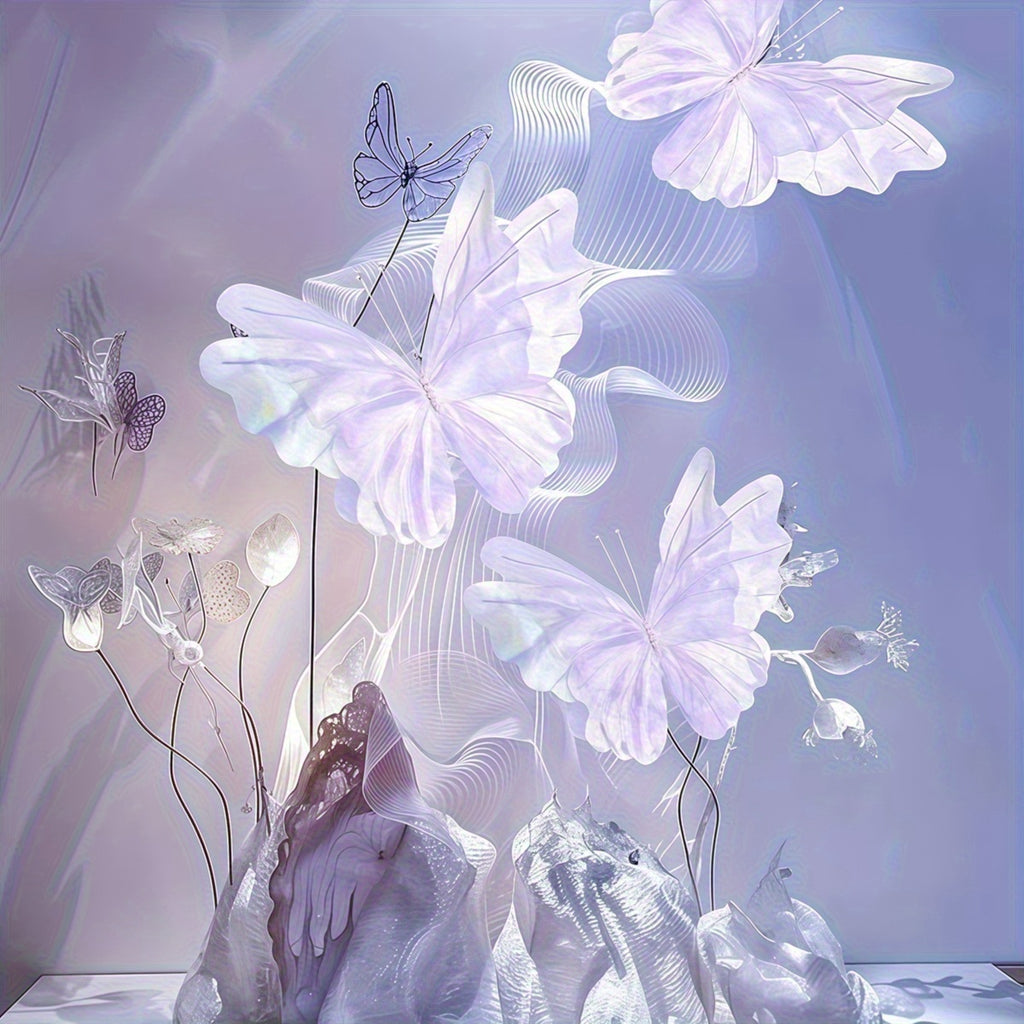 3pcs 50cm/ 19.69in Large Butterfly Artificial  Party Decoration 3D Butterfly Wall Decoration Baby Party Wedding Decoration Birthday Party Home Supplies Decoration