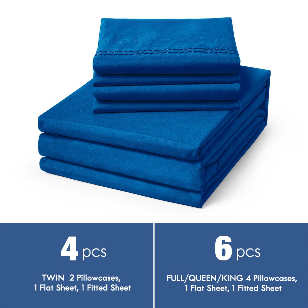 Ultra Soft Machine Washable Luxury Bed Sheet Set - ClevaHome 3/4/6pcs Cooling Queen Sheet Set Deep Pocket - Shrinkage & Fade Resistant Embroidered For Daily Use, Dorms, Guest Rooms, Graduation [Black Friday Cyber Monday Christmas Gift]