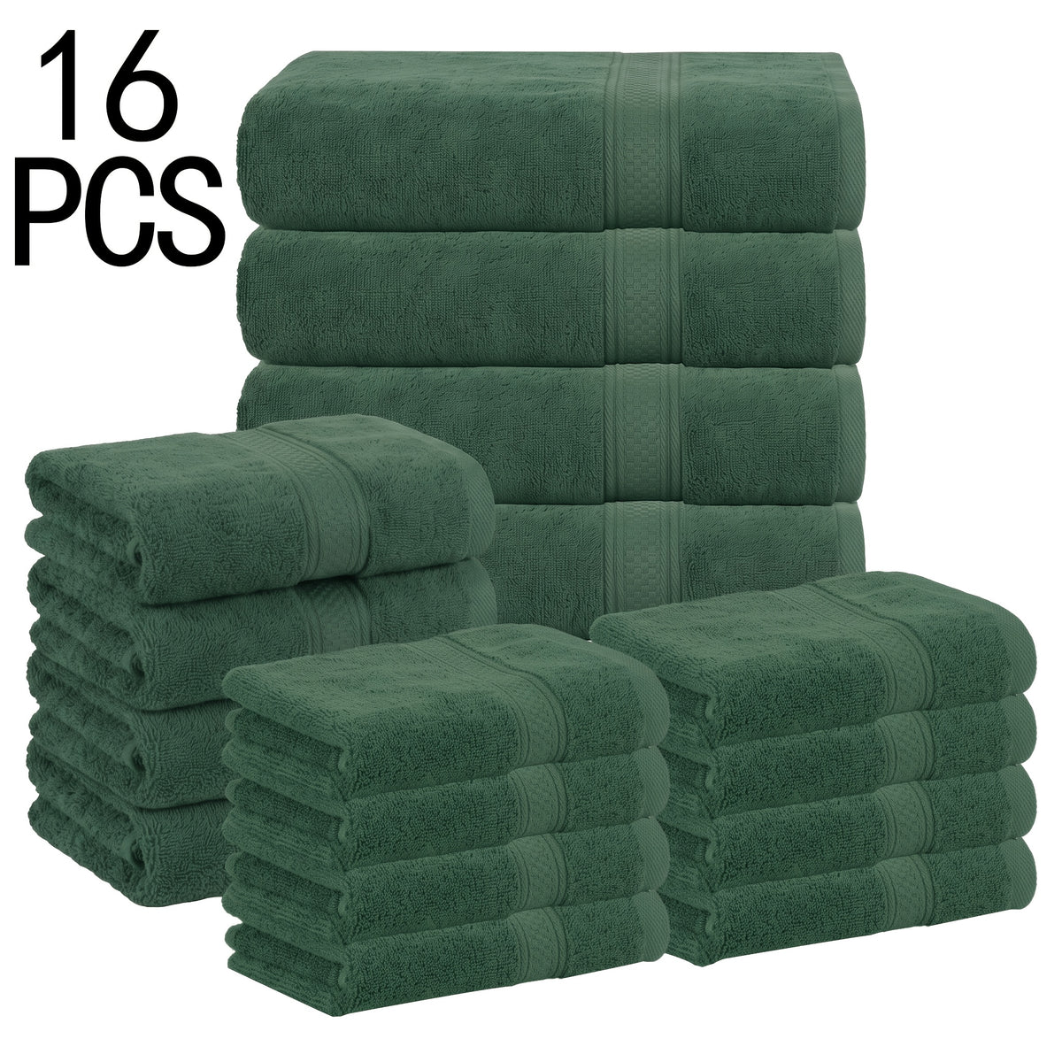 16pcs/8pcs 2 Bath Towels, 2 Hand Towels, 4 Washcloth, Towel Set Luxurious, Soft, Skin Friendly, Good Water Absorption, Quick Drying, Thick Towel, Suitable for Families, Hotels, Travel, Valentine'S Day Gift for Couples, Wash Cloths