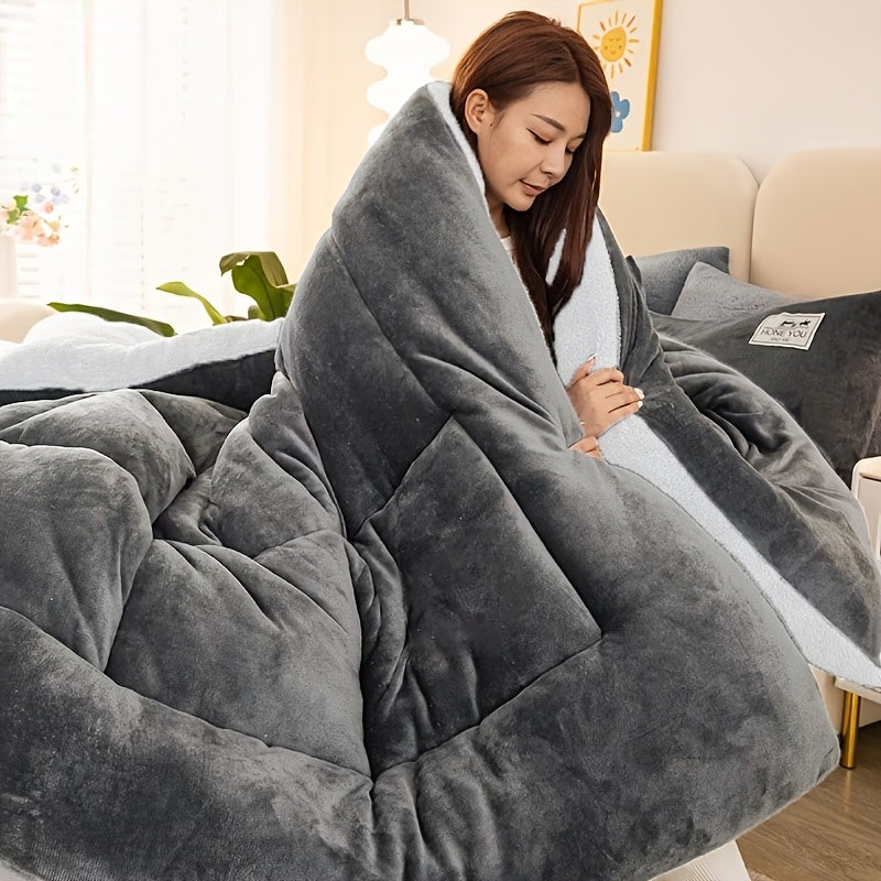 Sheep Blanket Single Bed Size Extra Thick Plush Flannel Blanket for Sofa and Bed, Microfiber Lightweight Reversible Soft Cozy Warm Luxury Bed Blanket