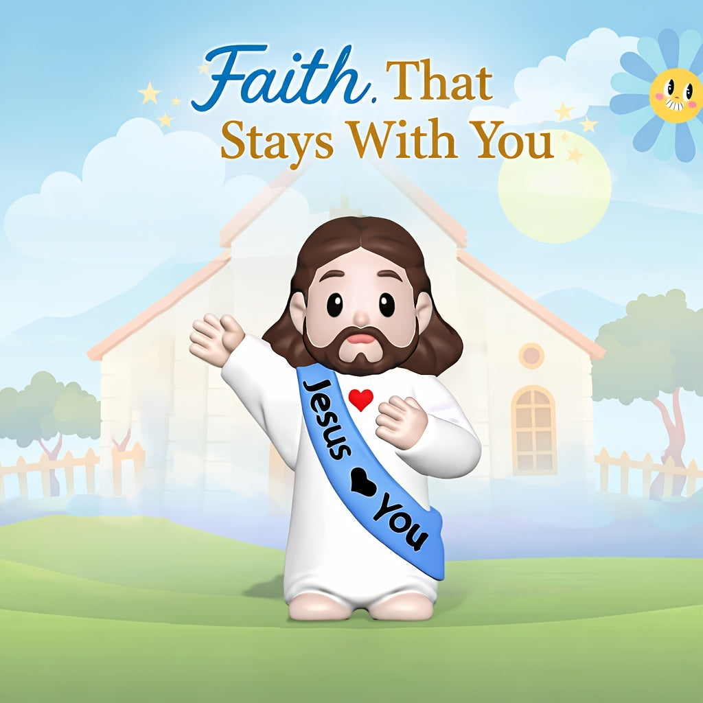 Halloween 100/200 Mini Jesus Figurines | Creative "Jesus Loves You" Party Favors and Table Centerpieces | Suitable for Easter, Christmas, Thanksgiving, New Year, and Church Event Religious Gifts, Random Color