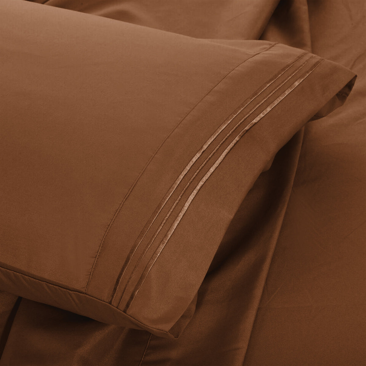 Lux Decor 4 Pieces Solid Bedsheets - 1800 Series Stylish Comfy Bedding Sheet Set - Hotel Luxury Skin Friendly Cooling Sheets & Embroidered Pillowcases Without Filler - Classic Collection With 16 Inches Deep Pocket Room decor - Shrinkage & Fade Resistant